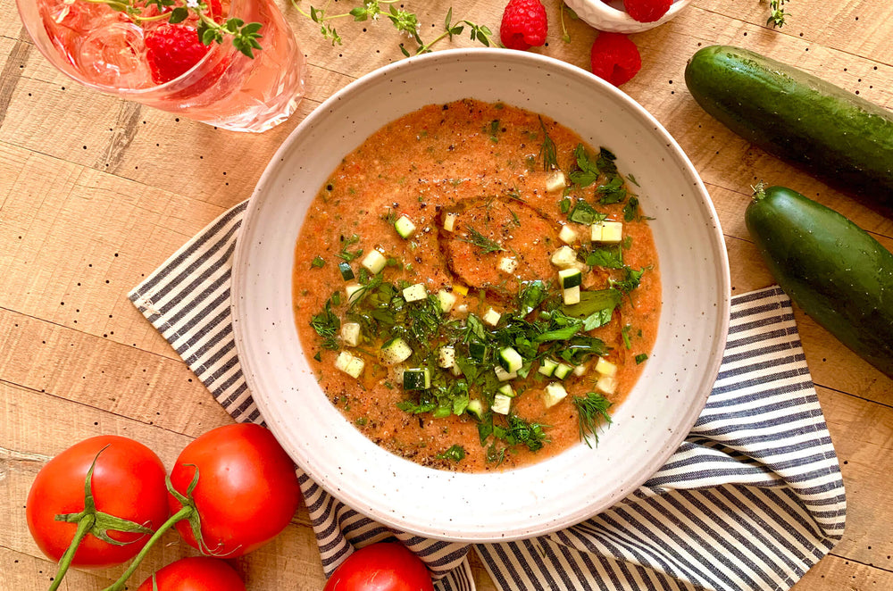 Summer Gazpacho with Herb Salad