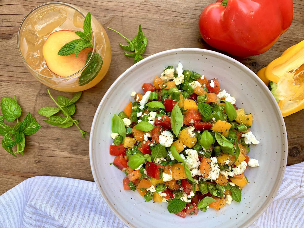 Mixed Sweet Pepper and Green Bean Salad