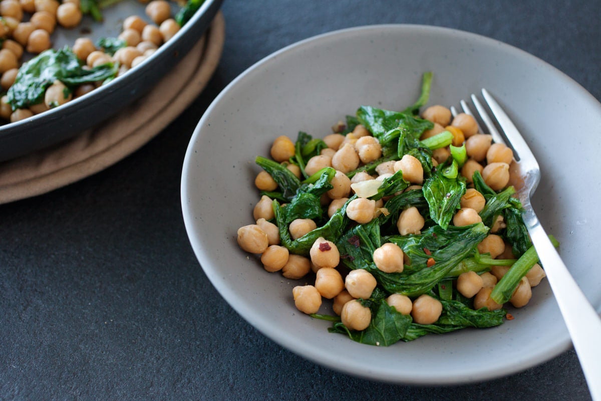 Mustard Greens with Chickpea