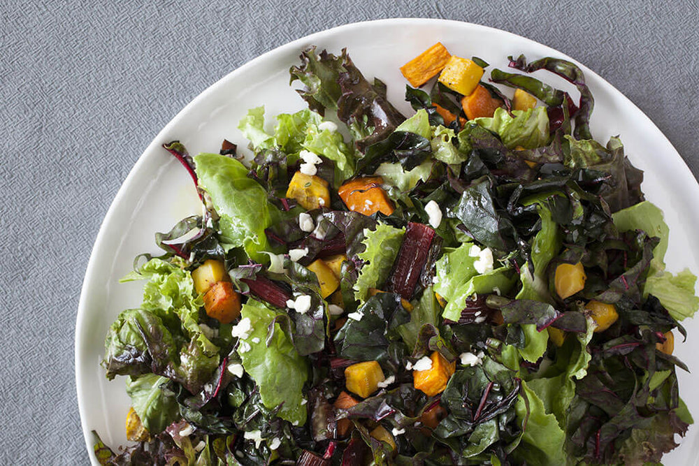 Roasted Swiss Chard and Vegetable Salad