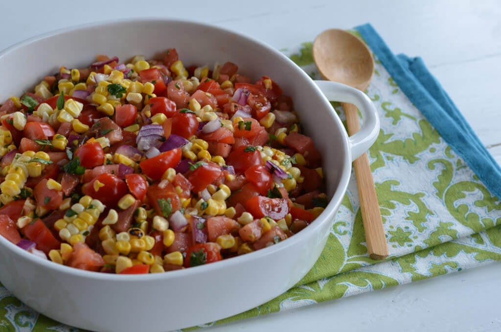 Grilled Corn and Heirloom Tomato Salad