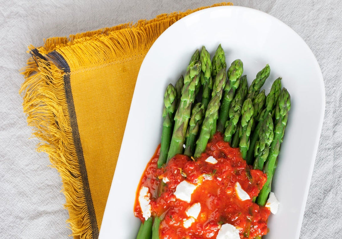 Asparagus with Oregano and Red Pepper