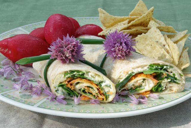 Arugula Chicken Salad Rollups