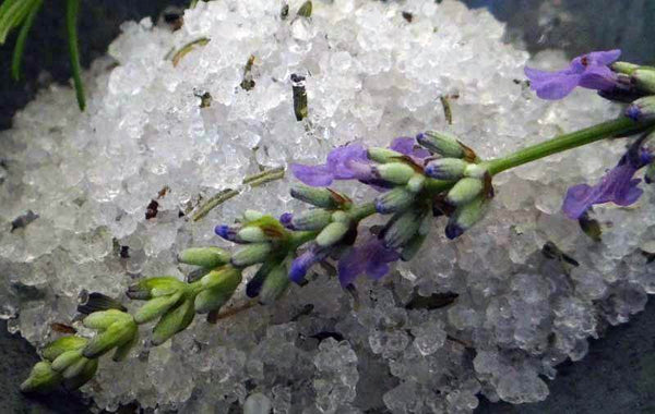 Use lavender blooms in homemade bath salts.