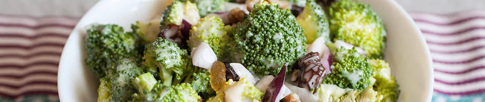 Broccoli Salad Bundle plants in a bowl for dinner.