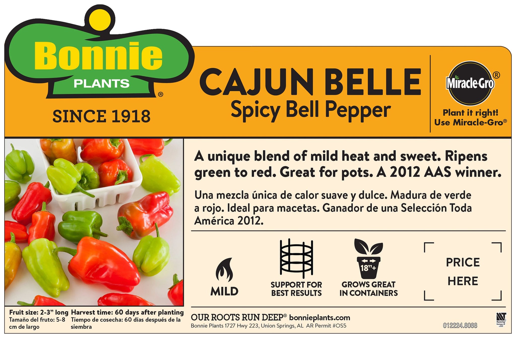 bell pepper seeds to plant Bonnie Plants® Cajun Belle Pepper
