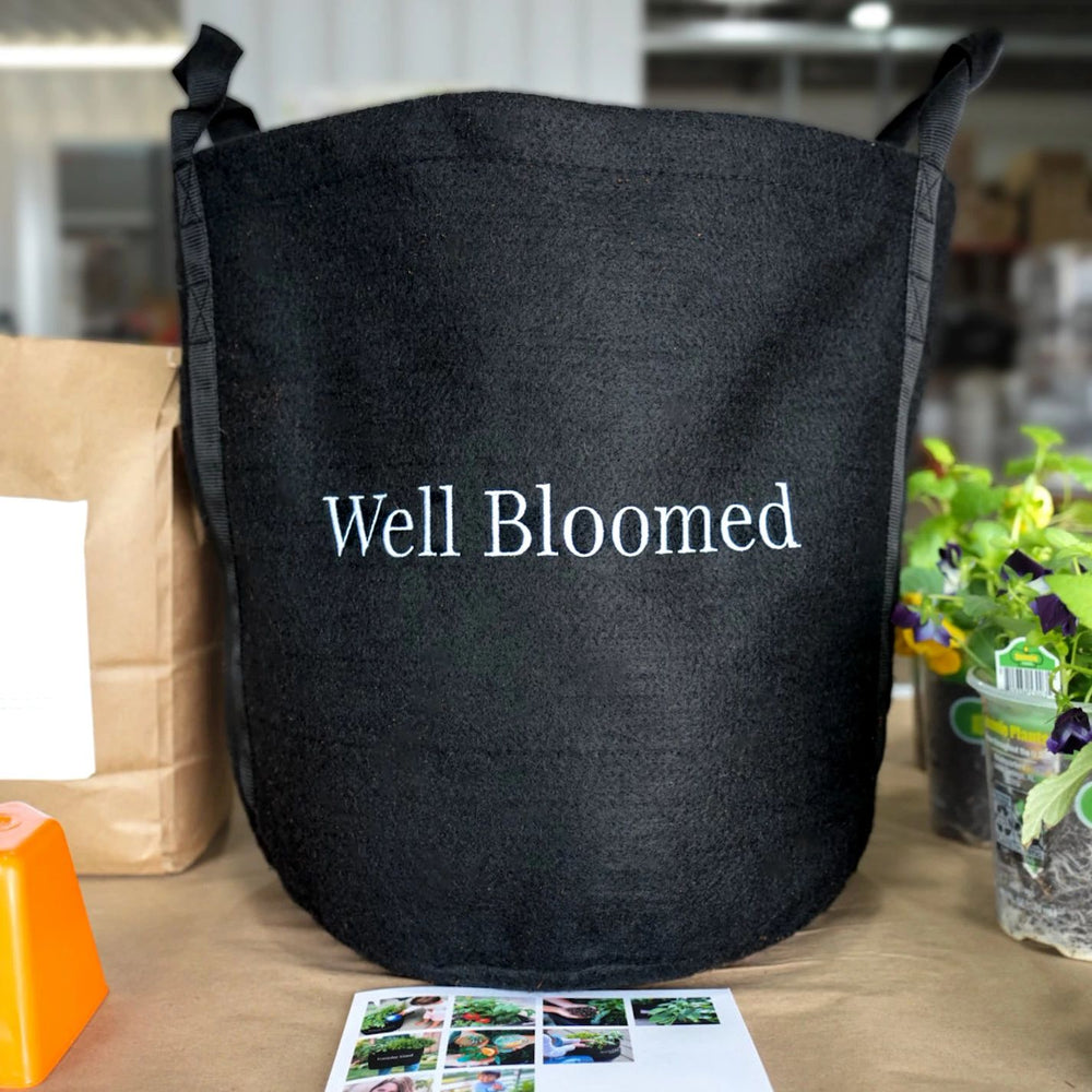 growing plants in reusable shopping bags Limited Edition, Edible Flower and Herb Garden Kit